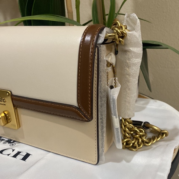 Coach Hutton Colorblock Leather Shoulder Bag - Picture 3 of 13